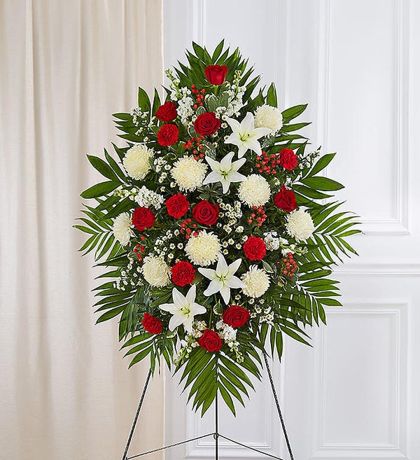 White and red colrful flowers